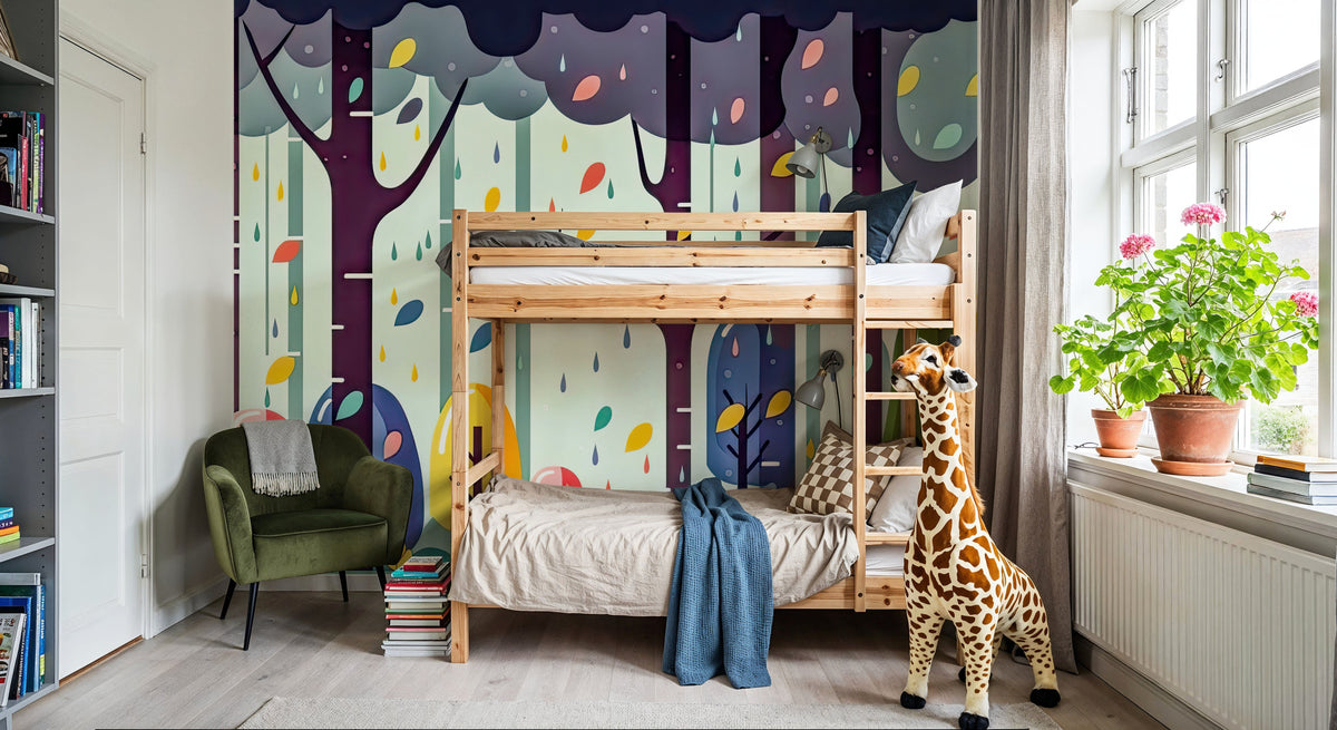 Fantasy Forest Winter Mural Wallpaper - room preview 05