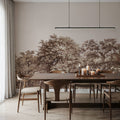 Over the Treetops, Sepia Mural Wallpaper - room preview 05