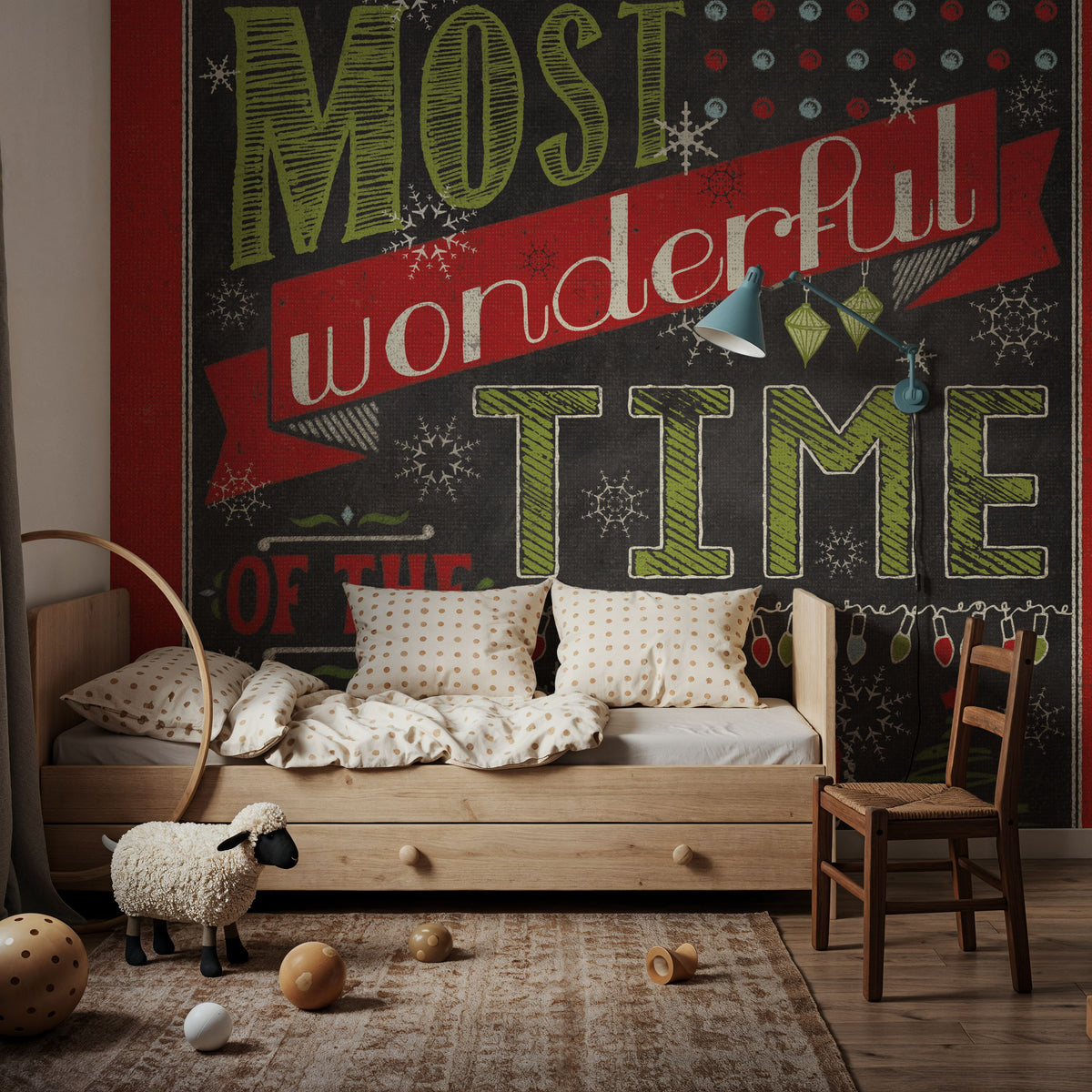 Holiday Talk Color I Mural Wallpaper - room preview 05