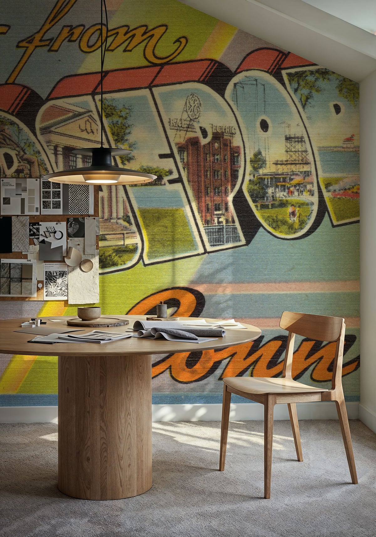Greetings From Bridgeport Mural Wallpaper - room preview 05