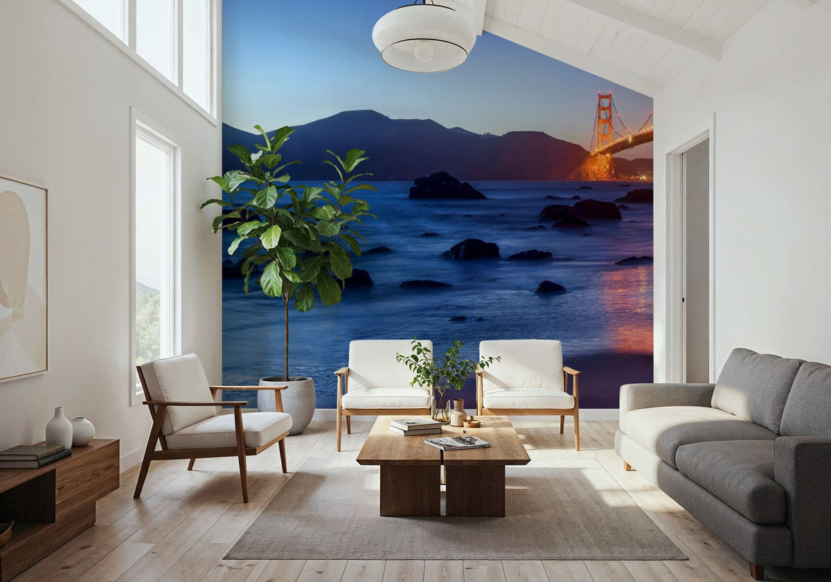Golden Gate Bridge From Marshall Beach Pt. III Mural Wallpaper - room preview 05
