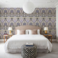Floral Art Deco Aura, Butter Mural Wallpaper - room preview 05