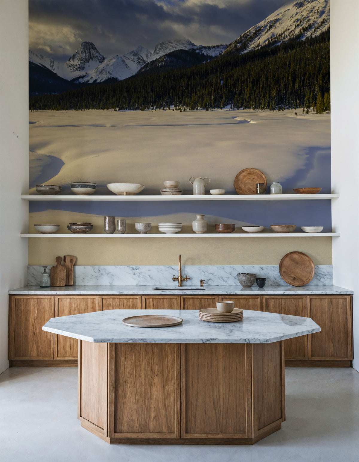 Snow Meadow Mural Wallpaper - room preview 05