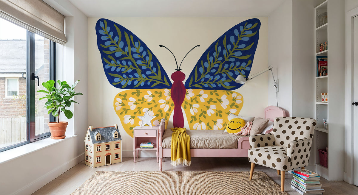 Blooming Butterfly III Mural Wallpaper - room preview 05