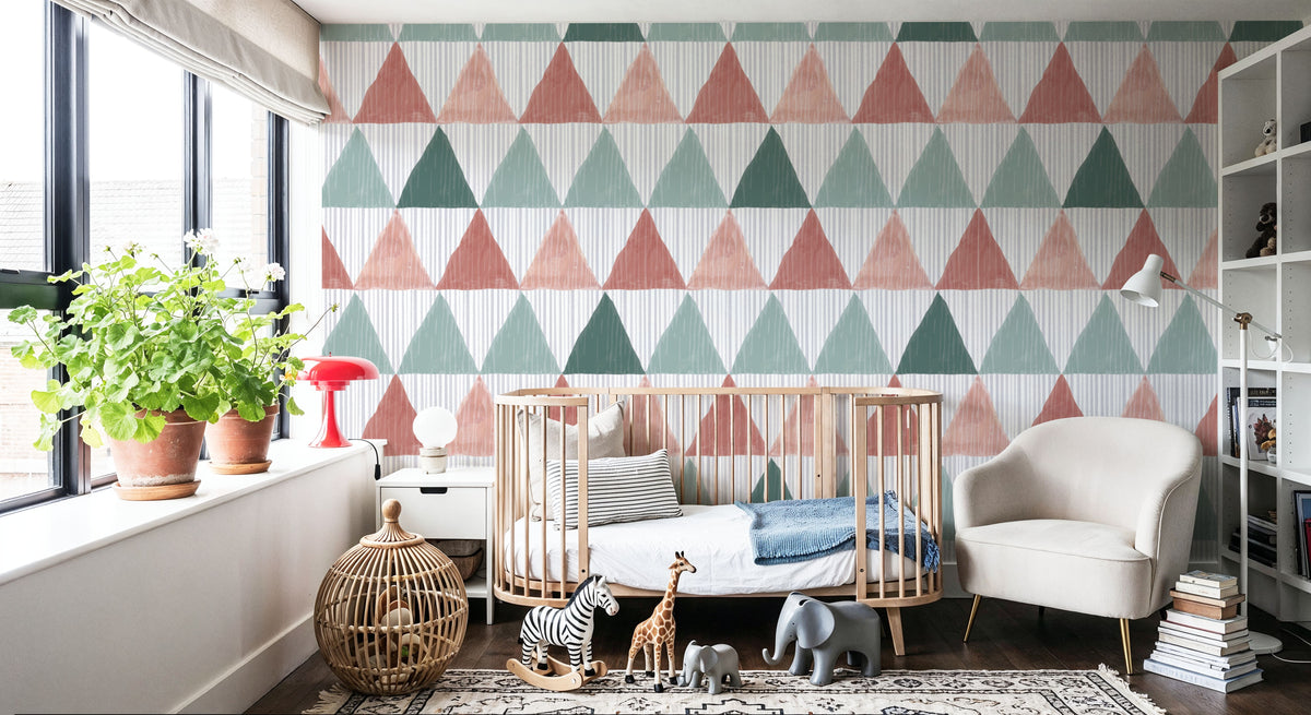Ikat Pattern IV Mural Wallpaper - room preview 05