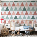 Ikat Pattern IV Mural Wallpaper - room preview 05