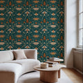 Papilion Chase Green Mural Wallpaper - room preview 05