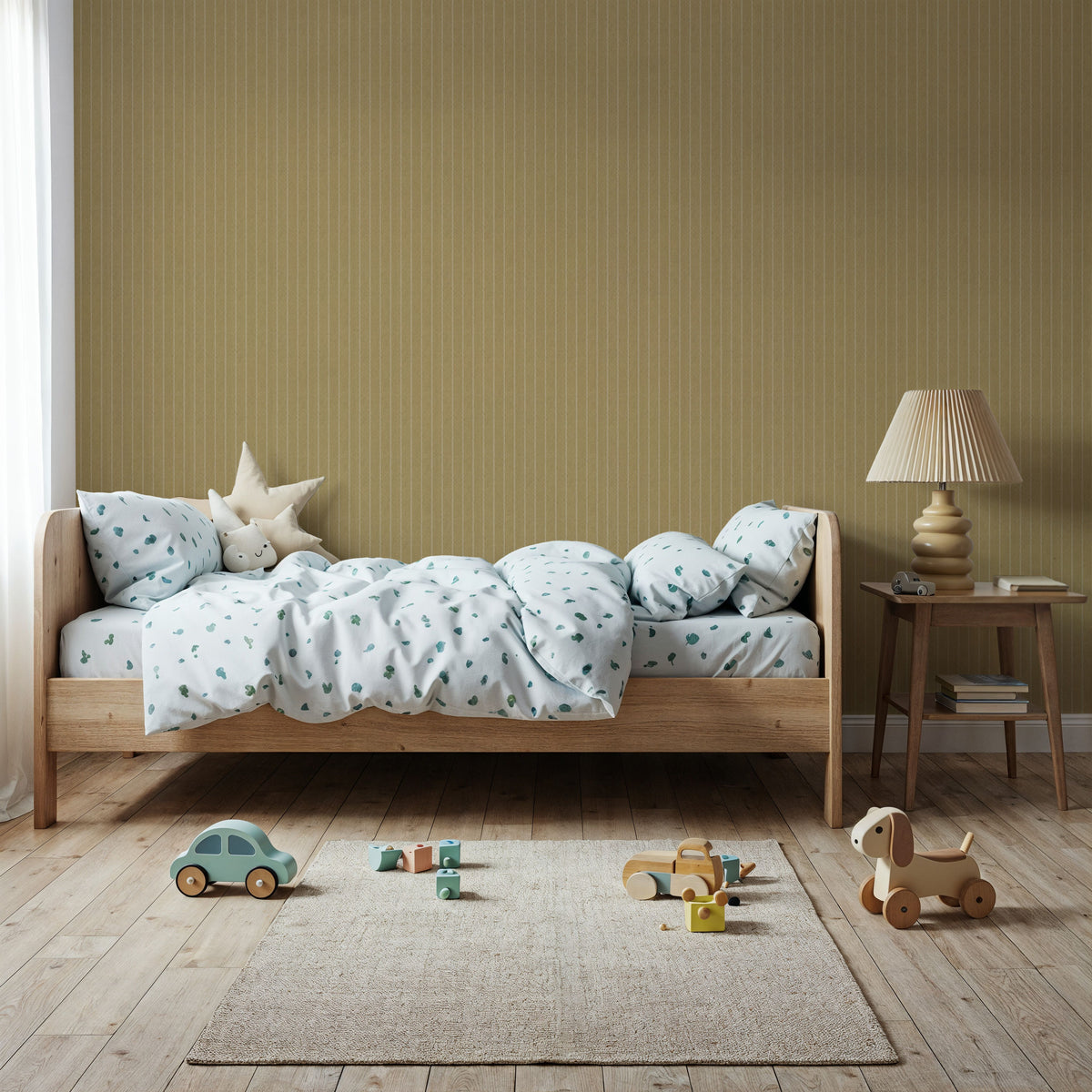 Tailor's Pin Stripe, September Field Mural Wallpaper - room preview 05