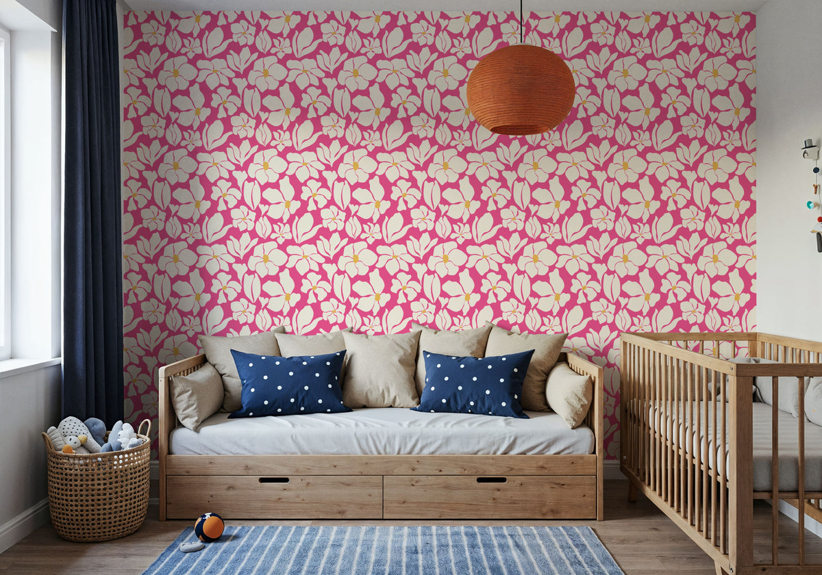 Flower Market Pattern Mural Wallpaper - room preview 05