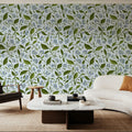 Winter Berries, Ice Blue Mural Wallpaper - room preview 05