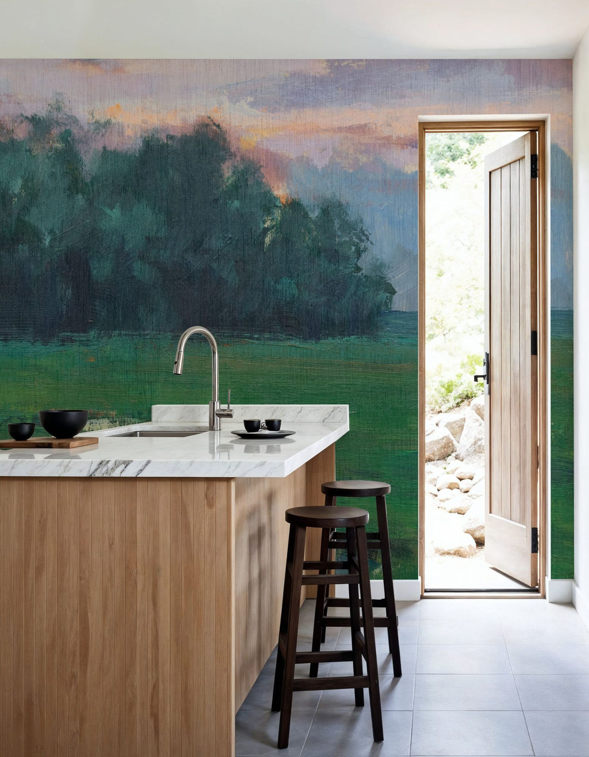 Sunset Over the Marshes Mural Wallpaper - room preview 05