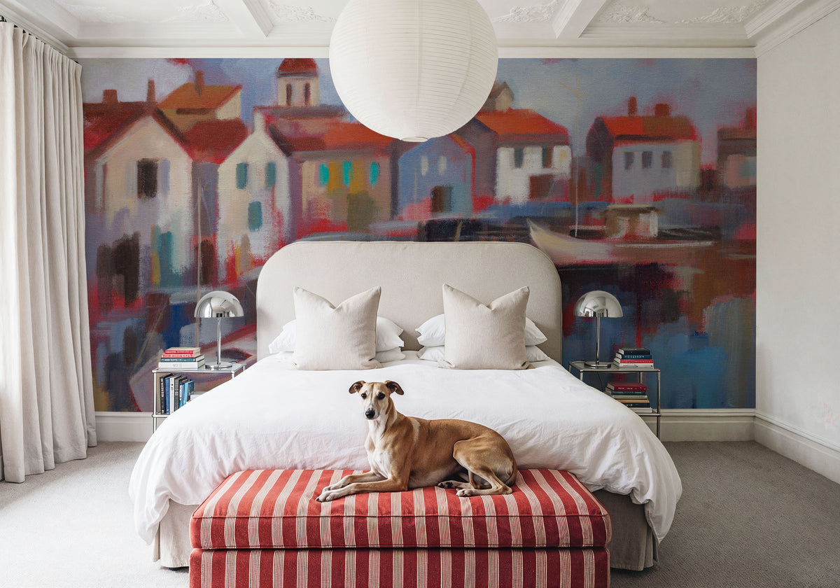 Seaport Village Mural Wallpaper - room preview 05