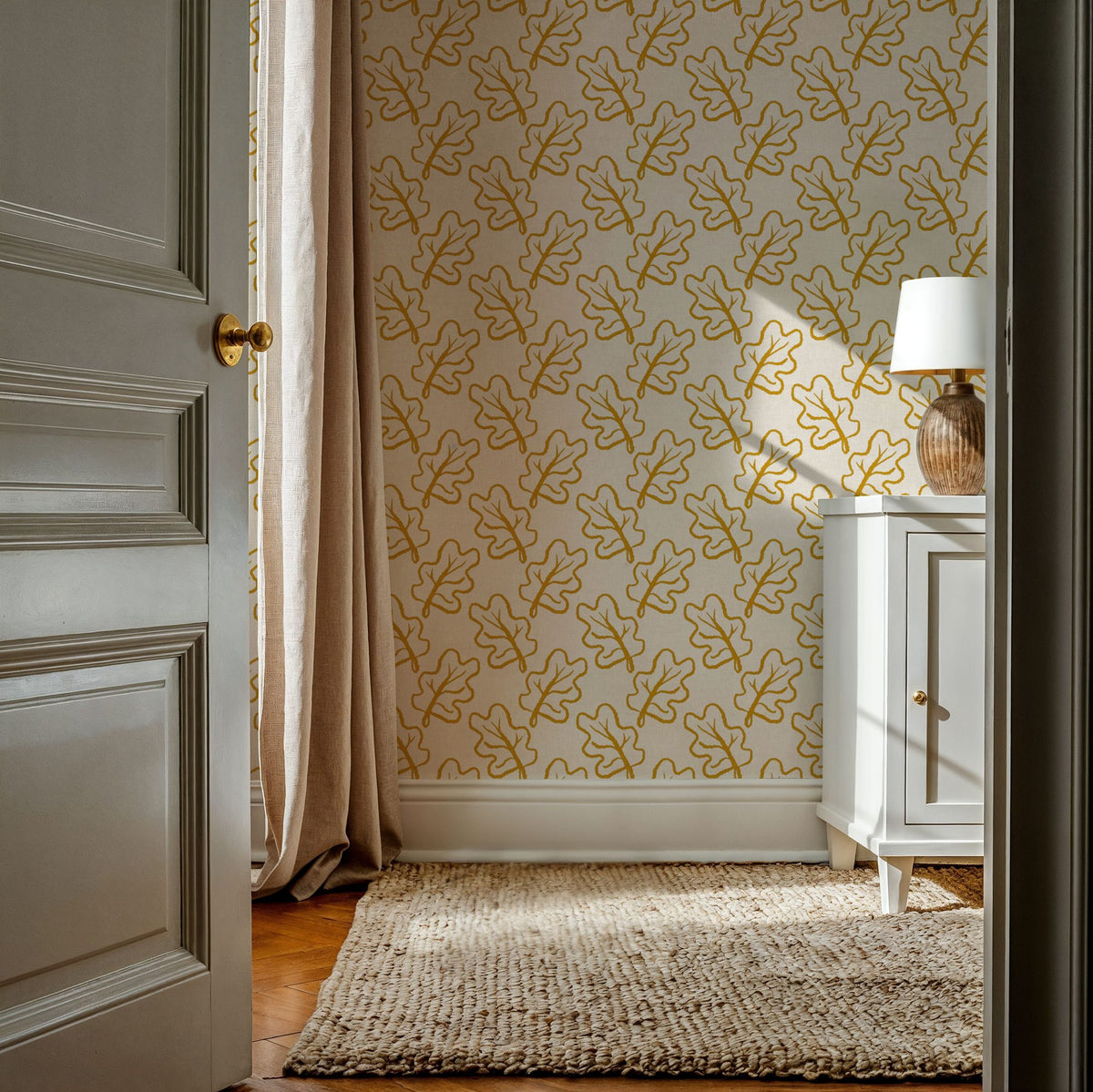 Oak Leafs Mural Wallpaper - room preview 05