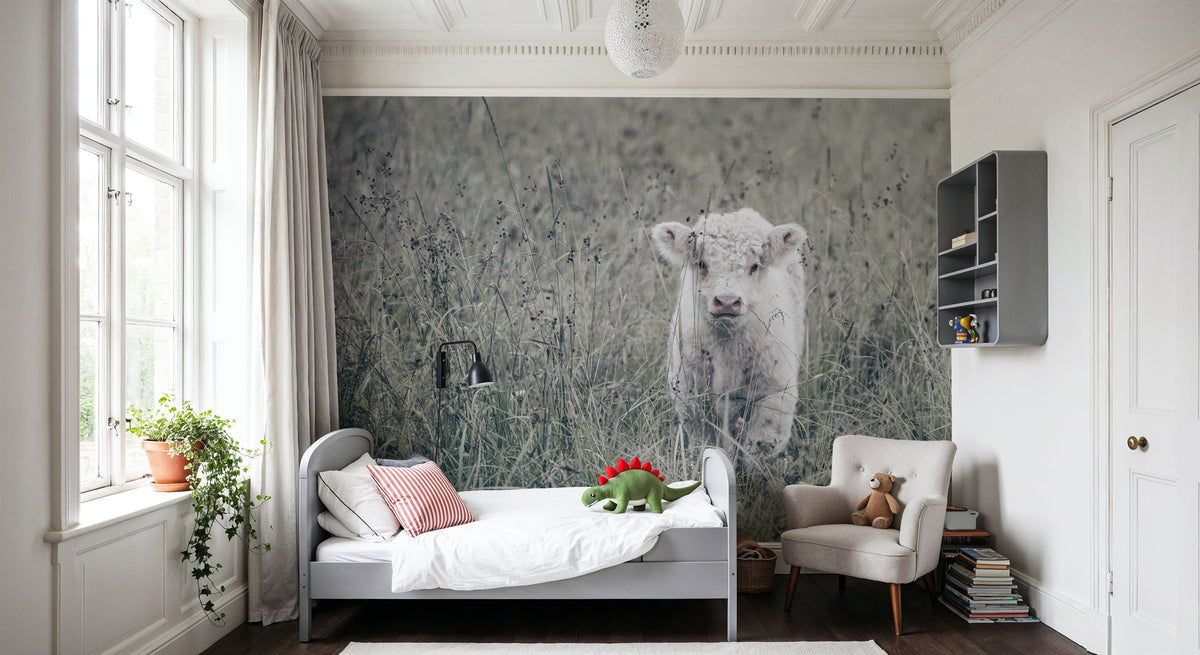 Meadow Calf Mural Wallpaper - room preview 05