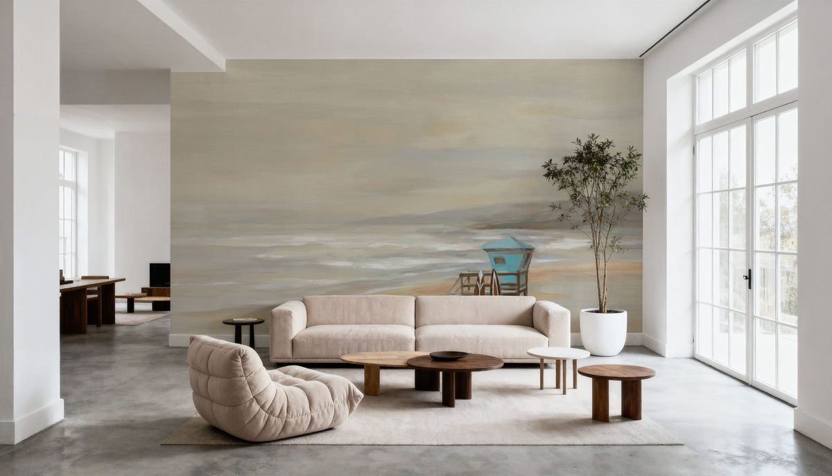 Early Morning Beach Mural Wallpaper - room preview 05
