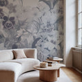 The Tenderness of Orchids, Ice Blue Mural Wallpaper - room preview 05