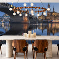 Twilight Bridge Mural Wallpaper - Blue Tone - room preview 05