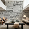Vintage Newspaper Mural Wallpaper - room preview 05