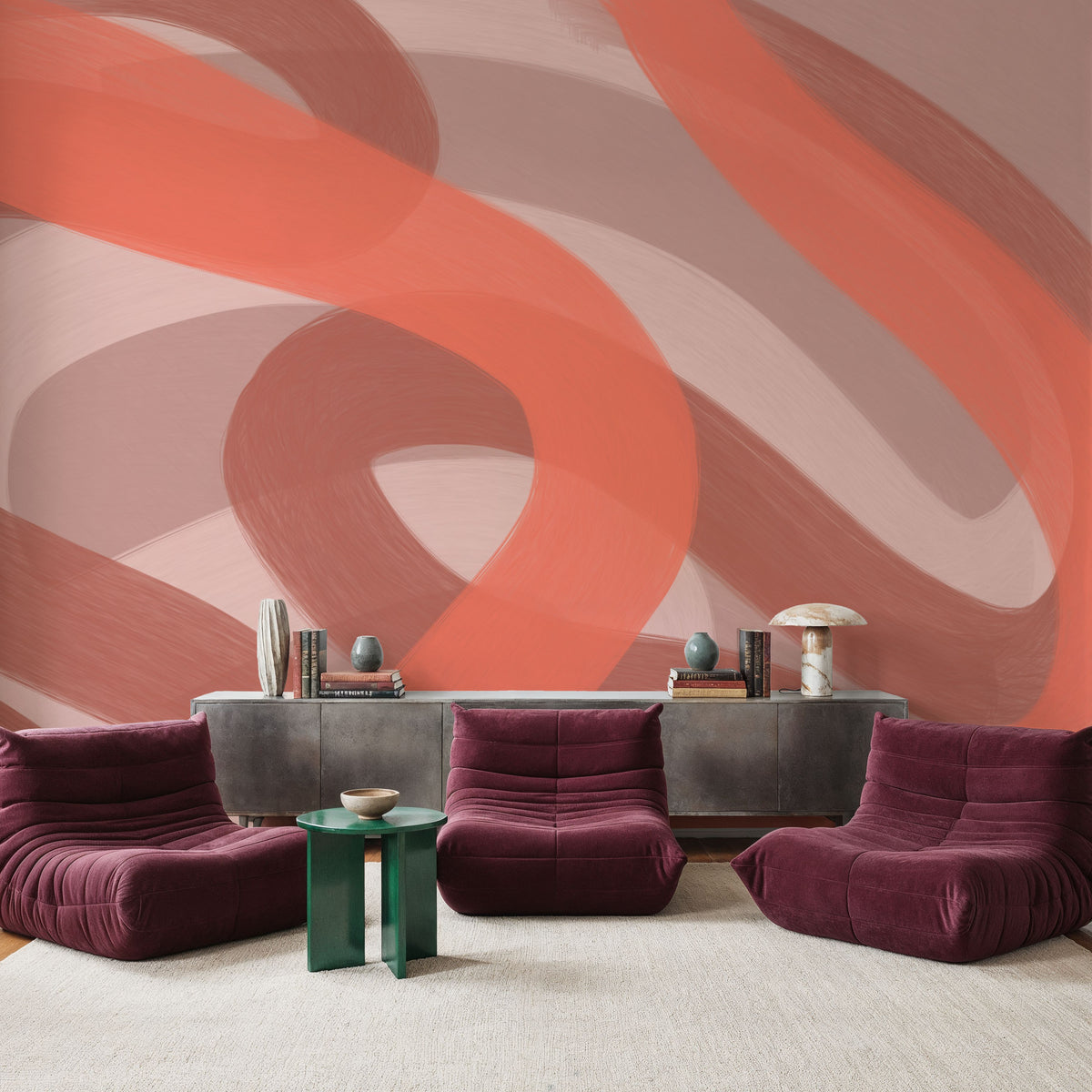 Modern Abstract Mural Wallpaper - room preview 05