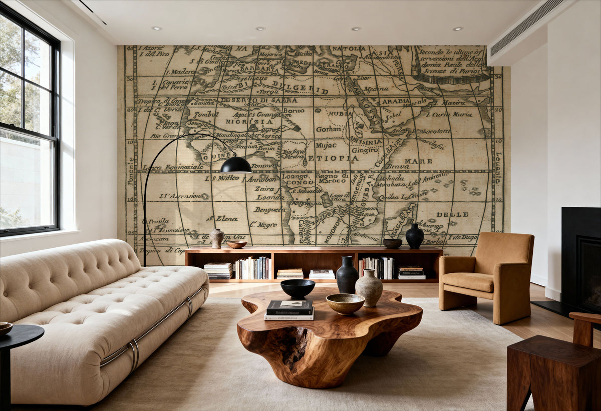 Old Africa Map Mural Wallpaper - room preview 05