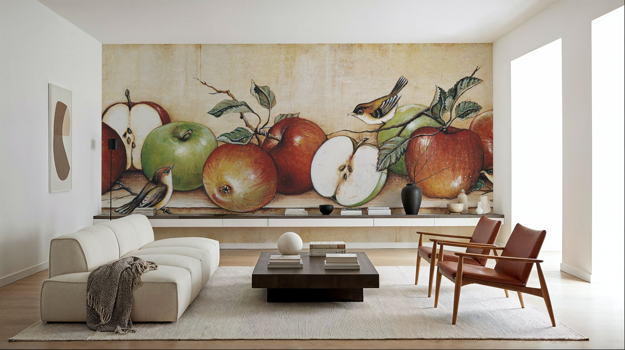 Apples and Warblers Mural Wallpaper