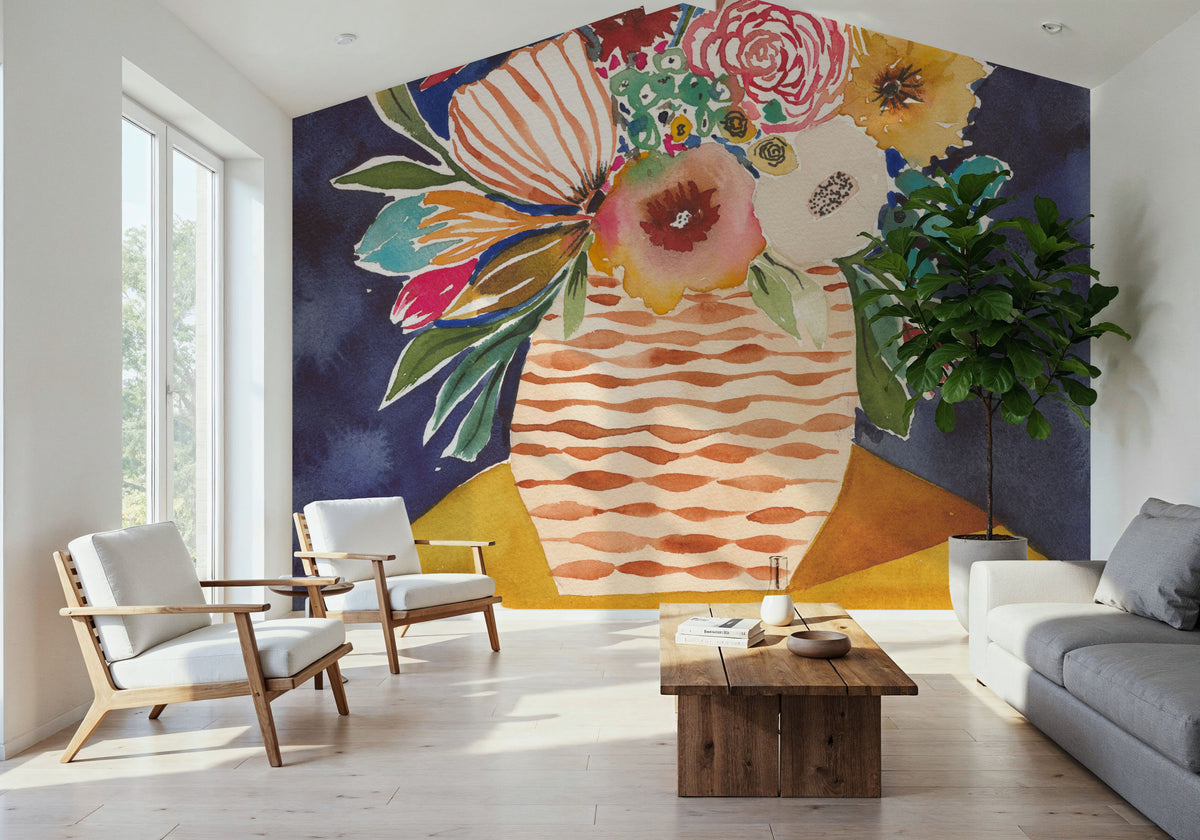 Best Friend Florals Mural Wallpaper - room preview 05