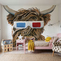 Movie Cow Popcorn Mural Wallpaper - room preview 05