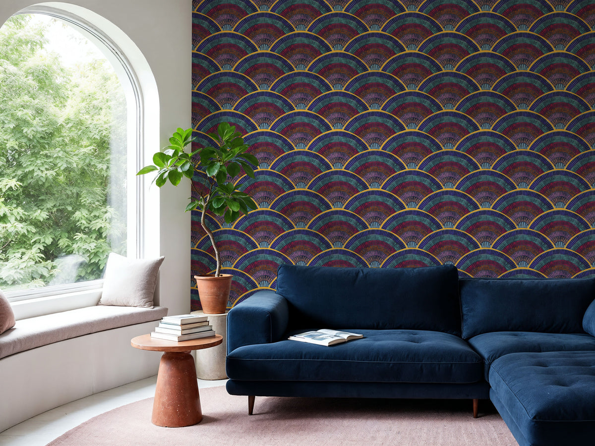 Moody Tiles, Cool Mural Wallpaper - room preview 05