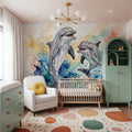 Dolphins - Spirit Animals Series Mural Wallpaper - room preview 05