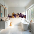 Windsor England Skyline Purple & Gold Mural Wallpaper - room preview 05