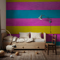 Colorful Mexican Wood Mural Wallpaper - room preview 05
