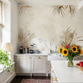 Cranes in a Field Yellow Mural Wallpaper - room preview 05