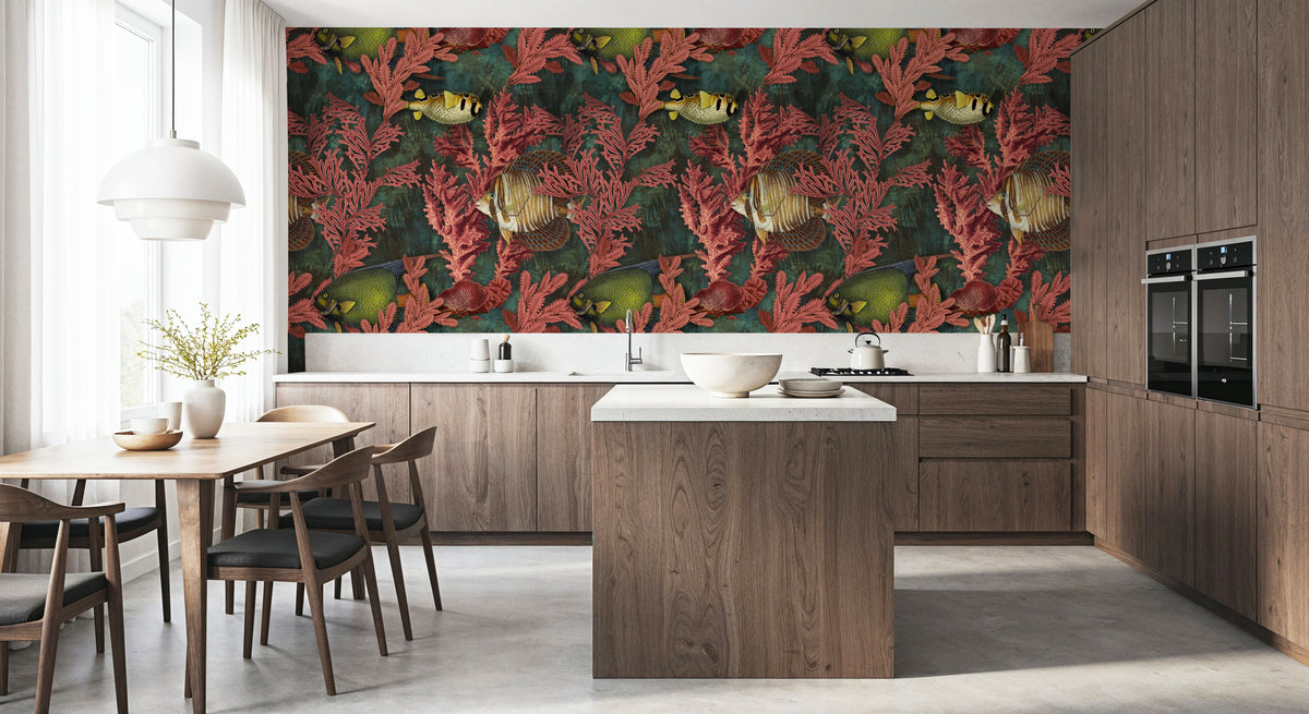 Coral Reef Mural Wallpaper - room preview 05