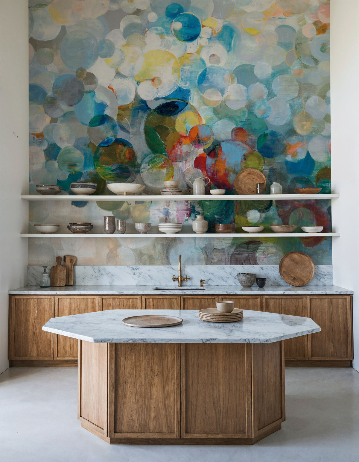 Dot Loop Mural Wallpaper - room preview 05