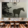 Morning Meadow Horses II Mural Wallpaper - room preview 05