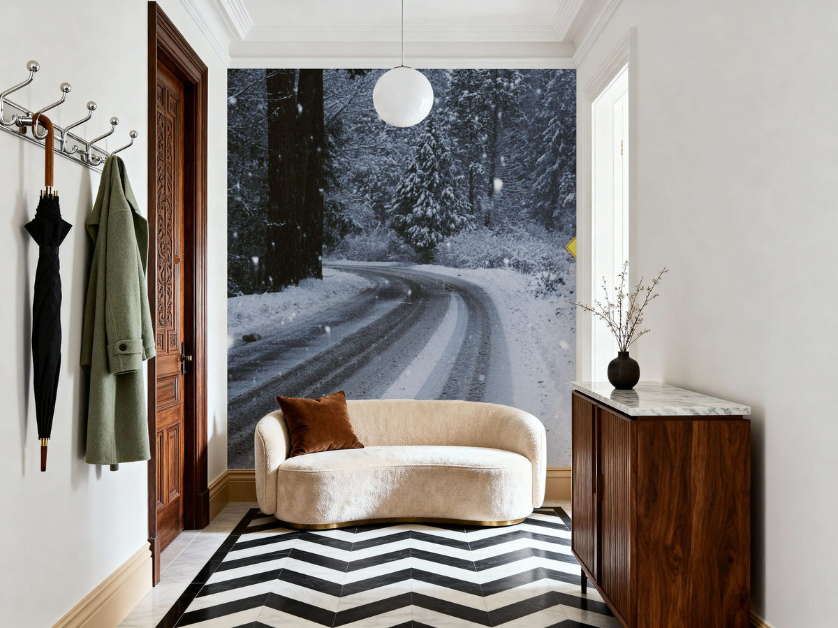 Winter Forest Journey Mural Wallpaper - room preview 05