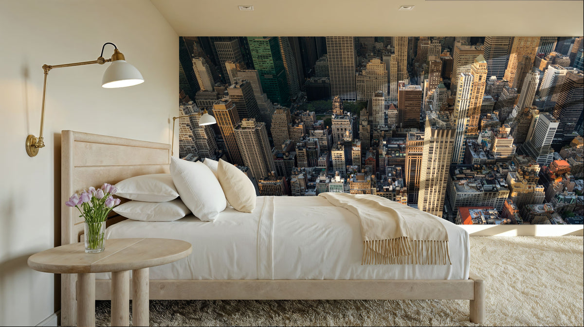 City From Above Mural Wallpaper - room preview 05