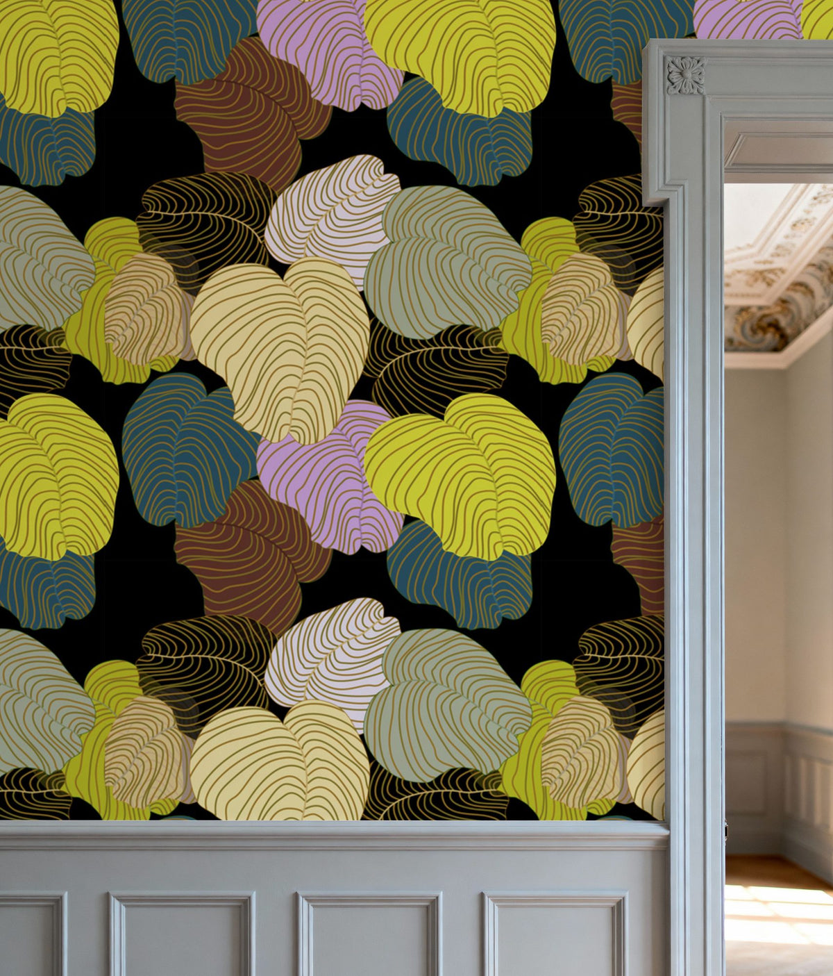 Funky Leaves Mural Wallpaper - room preview 05