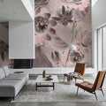 Passifloras Emerging Bright Coral Mural Wallpaper - room preview 05