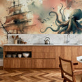 Battle with the Sea Monster Mural Wallpaper - room preview 05