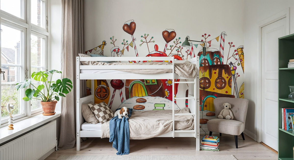 Christmas in Candyland Mural Wallpaper - room preview 05