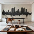 Saint Paul Minnesota Skyline Concrete Mural Wallpaper - room preview 05