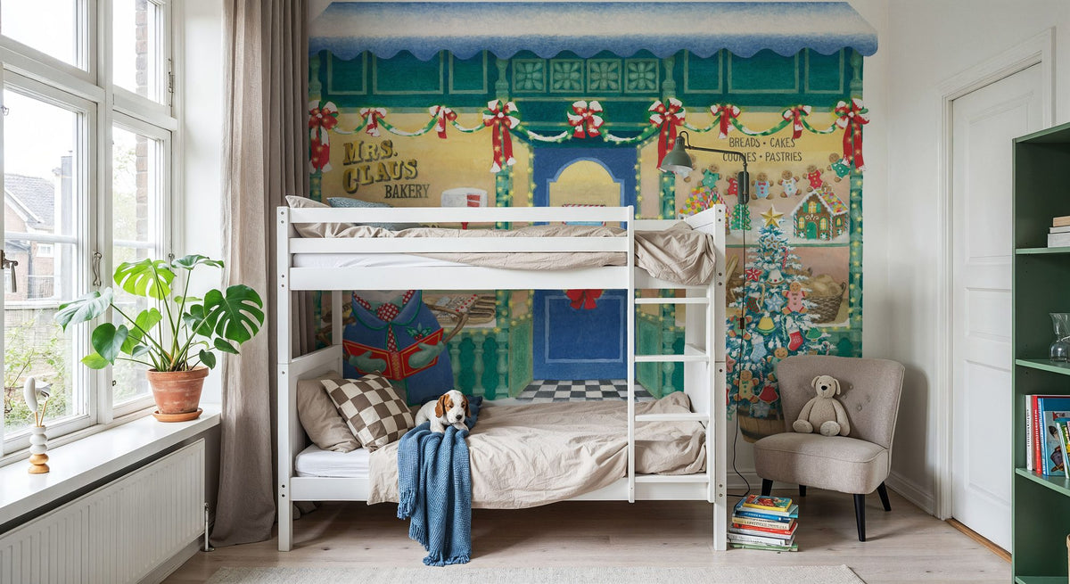 Main Street Christmas I Mural Wallpaper - room preview 05