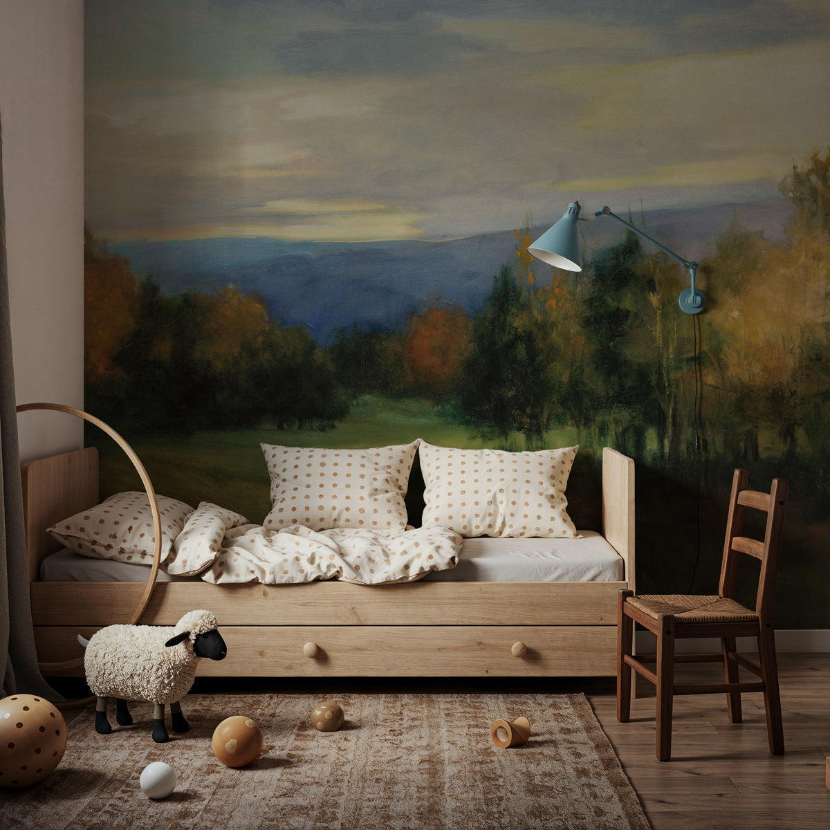 October Meadow Mural Wallpaper - room preview 05