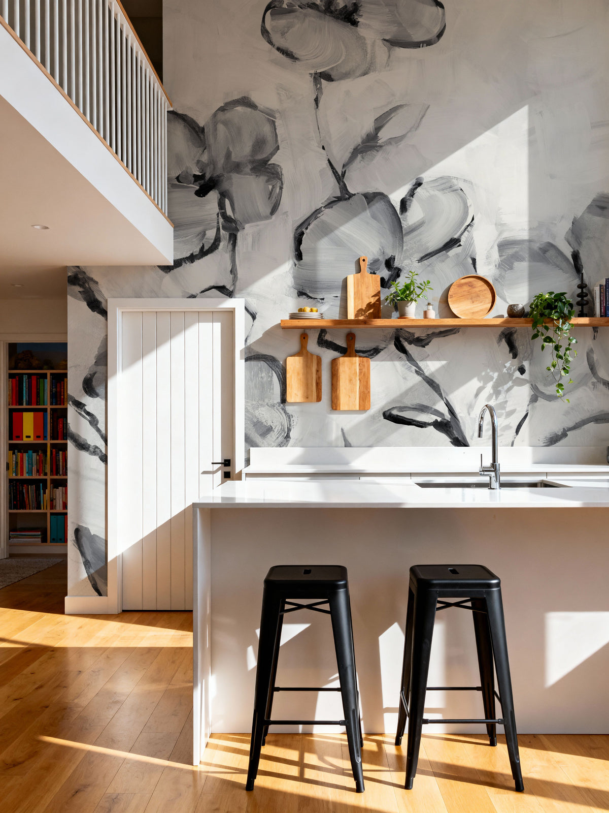 Muted Bloom Mural Wallpaper - room preview 05