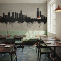 Melbourne Australia Skyline Concrete Mural Wallpaper - room preview 05