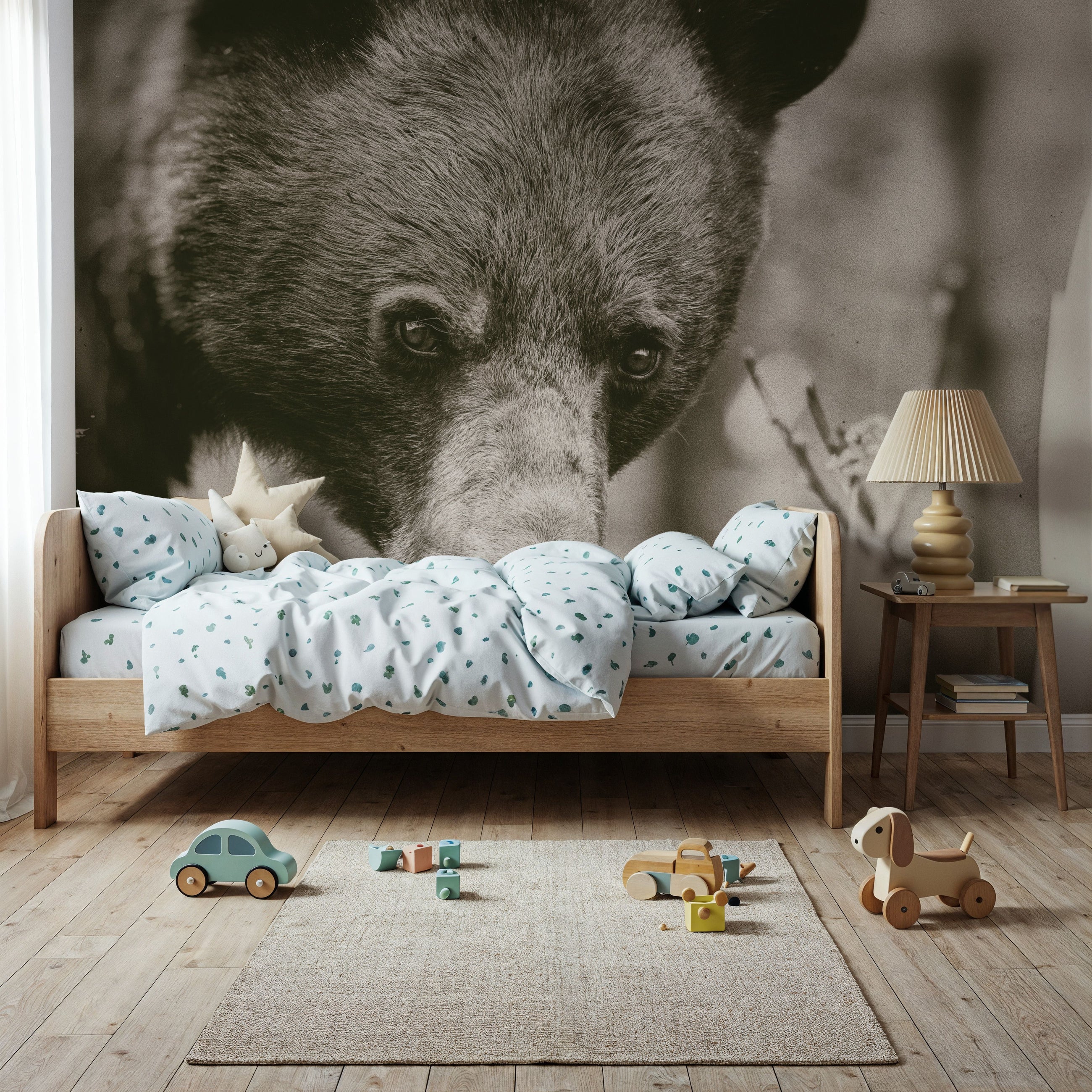 Bear Wetplate Mural Wallpaper