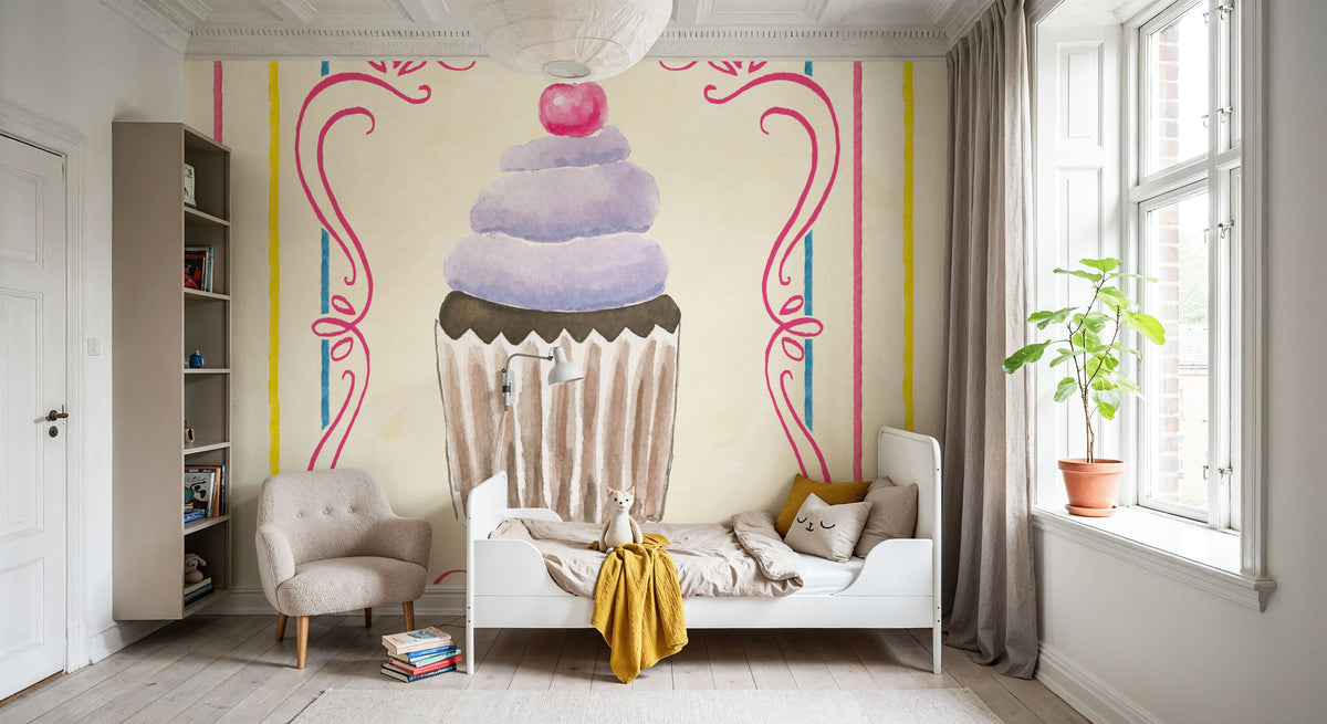 Sweet Life on Stripes I Mural Wallpaper - room preview 05