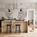 World Map Cities - Betsy Mural Wallpaper - room preview 05