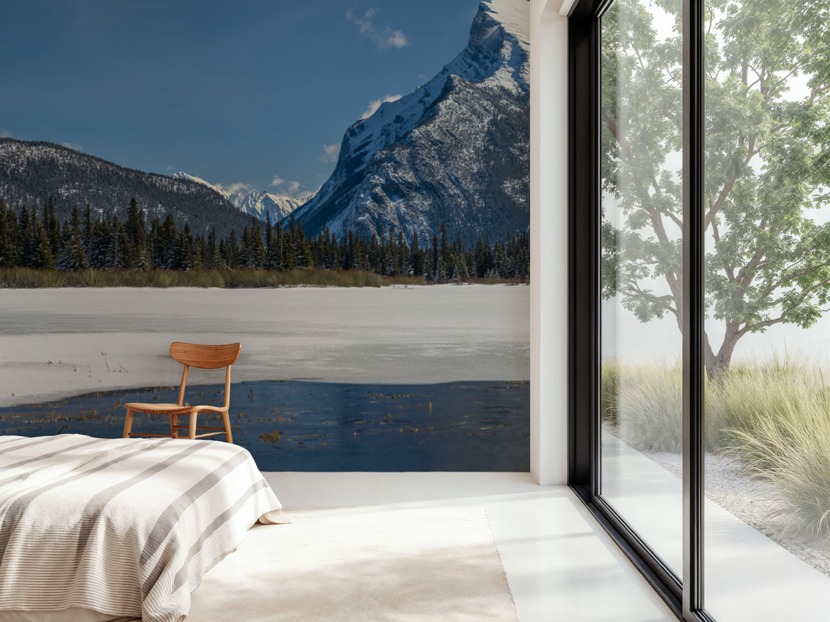 Vermillion Lakes Mural Wallpaper - room preview 05